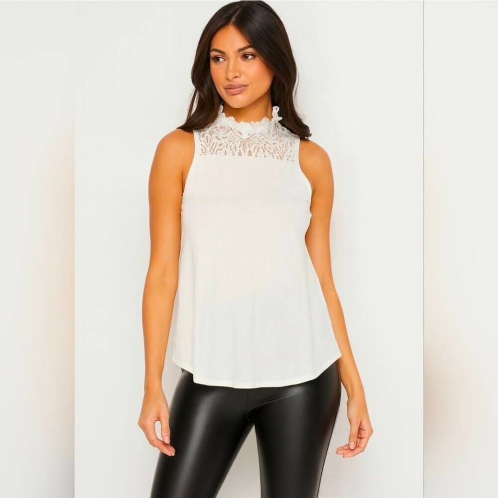 Women's Generation Love White Lace Top - Size S